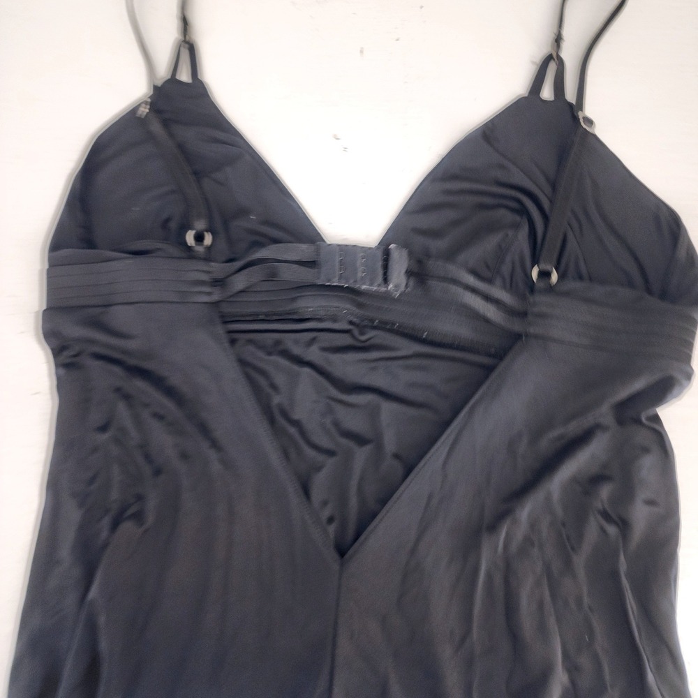 Victoria's Secret Large | Nylon Black Low Back Slip Chemise Lingerie Nightie - Picture 5 of 7